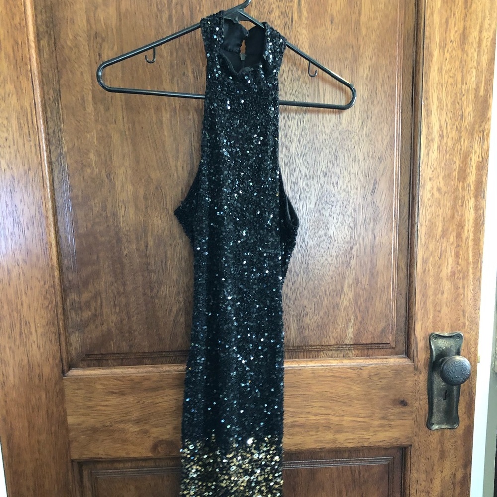 Parker sequin high neck dress, size small